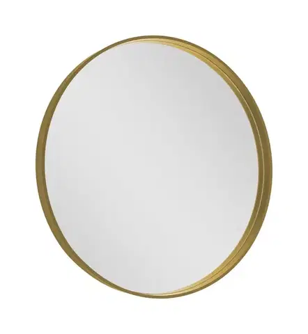 Kúpeľňový nábytok SAPHO - NOTION guľaté zrkadlo v ráme, ø 60cm, zlatá mat NT600G