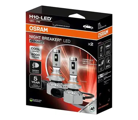 Žiarovky SADA 2 ks LED autožiarovky NIGHT BREAKER SMART H10 PY20d/7W/12V 6000K - Osram 9145DWNBSM-2HB