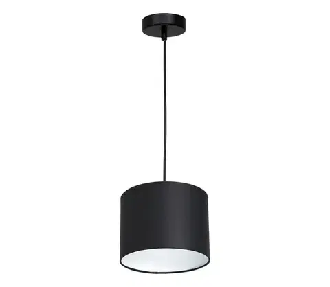 Svietidlá  Luster na lanku ARDEN 1xE27/60W/230V pr. 18 cm čierna/biela 3471