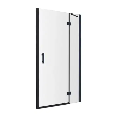 Sprchovacie kúty OMNIRES - MANHATTAN sprchové dvere pre bočnú stenu, 120 cm čierna mat / transparent /BLMTR/ ADC12X-ABLTR