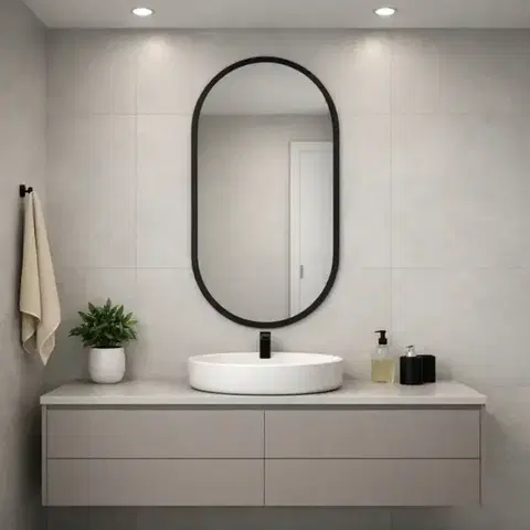 Zrkadlá s rámom Zrkadlo v ráme oválny cz 50x90