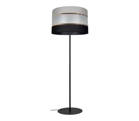 Lampy  Stojacia lampa CORAL 1xE27/60W/230V čierna/šedá 0428