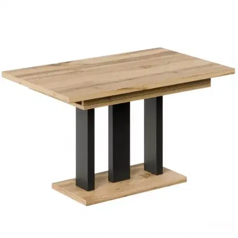 Jedálenské stoly Rozkladací stôl Appia 130/210x80cm Mat čierne nohy Dub Wotan