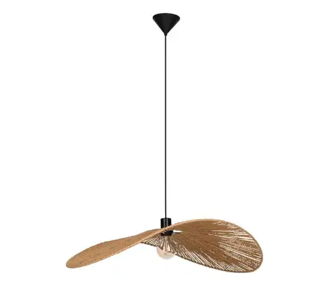 Svietidlá Eglo 31992 - Závesný luster na lanku SIRUELA 1xE27/42W/230V 80 cm hnedá/čierna 31992
