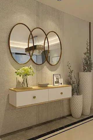 Konzolové stolíky Komoda Zuzu 120 - Sapphire Oak, White