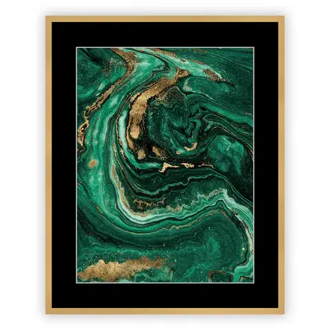 Obrazy Obraz Abstract Green&Gold I 40 x 50cm
