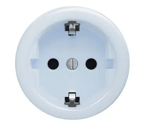 Predlžovacie káble lap - Retro domová zásuvka bez rámčeka SCHUKO 230V/16A modrá M/ZS