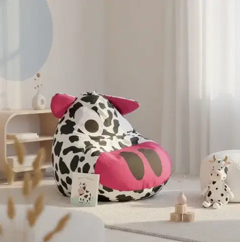 Klasické kreslá a kreslá ušiak ArtPP Detský sedací vak KRAVIČKA | PPY-41