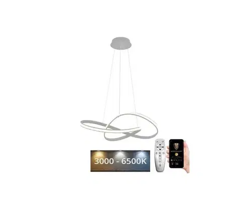 Svietidlá BRILAGI - LED Stmievateľný luster na lanku COSMOWAVE LED/70W/230V 3000-6500K strieborná + DO BG-J4303/S