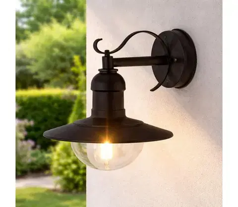 Svietidlá Brilagi - Vonkajšie nástenné svietidlo MOLDE 1xE27/60W/230V IP44 čierne 63022