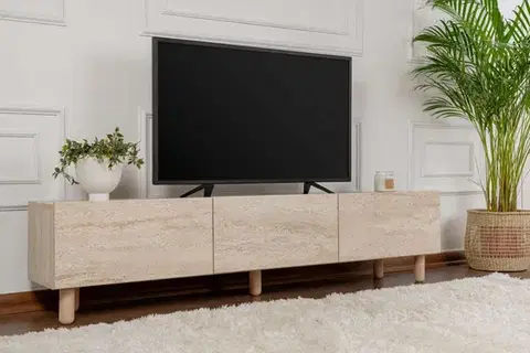 TV stolíky TV stolík Alvin - Travertine