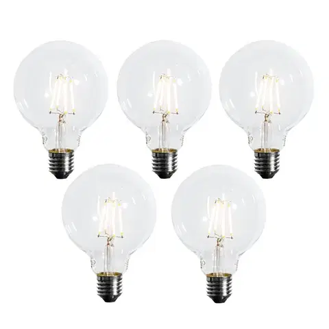 LED osvetlenie Sada 5 stmievateľných LED žiaroviek E27 G95 5W 450 lm 2700K