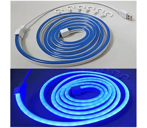 LED osvetlenie  LED Flexibilný pásik NEON LED/5V USB 1,8 m modrá 008 0001133