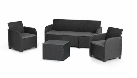 Záhradný nábytok KETER Záhradný set ROSELYN 5 storage table | grafit
