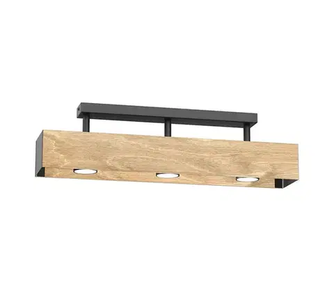 Svietidlá  Prisadený luster MAISON 3xGU10/8W/230V hnedá/dub 1642