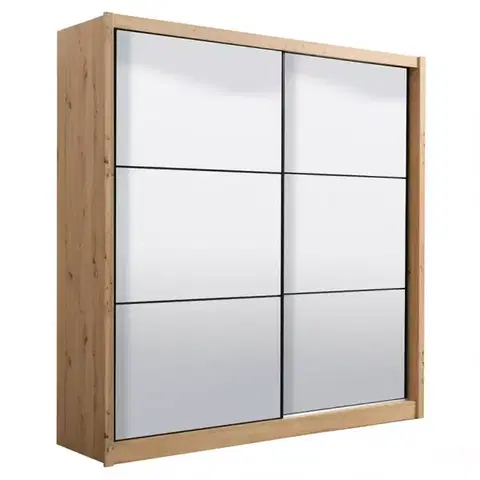 Šatníkové skrine Skriňa Navara zrkadlo artisan 11008349