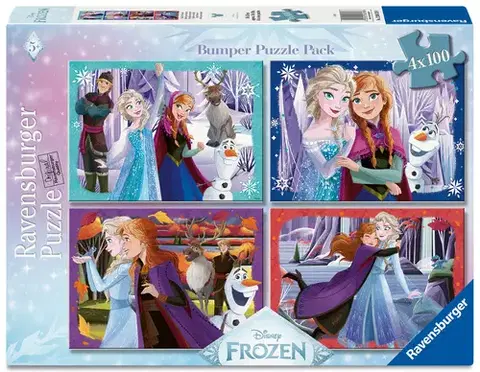 Od 100 dielikov Disney: Ľadové kráľovstvo 4x100 dielikov