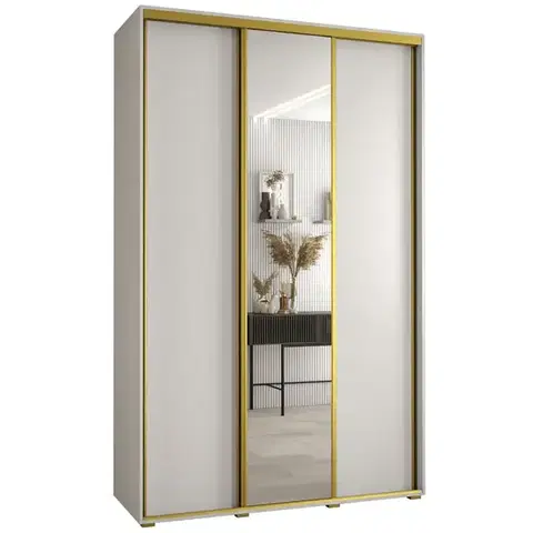 Šatníkové skrine Skriňa 45 Canaris 3 180 biela/gold