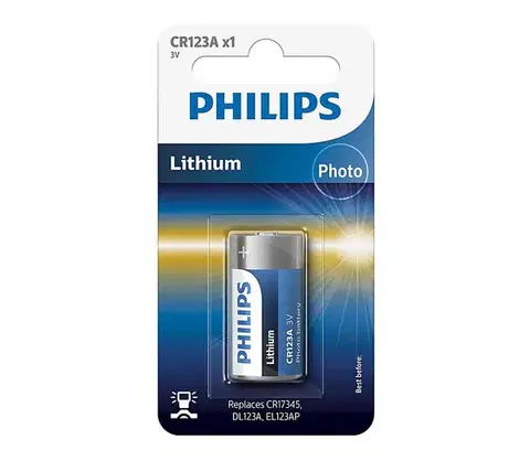 Predlžovacie káble Philips CR123A/01B - Lithiová batéria CR123A MINICELLS 3V 1600mAh Phil-CR123A/01B