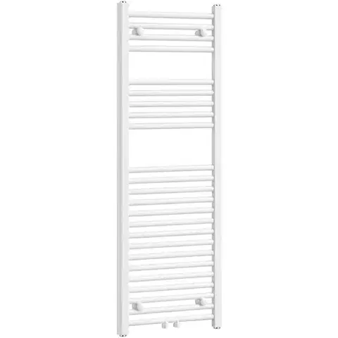 Radiátory do kúpeľne CERANO - Koupelnový radiátor Benito - středové připojení 50mm/boční - 477 W - bílá  lesklá - 1200x450 mm CER-759001