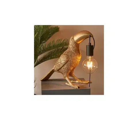 Lampy Endon 95077 - Stolná lampa TOCO TOUCAN 1xE27/10W/230V zlatá 95077