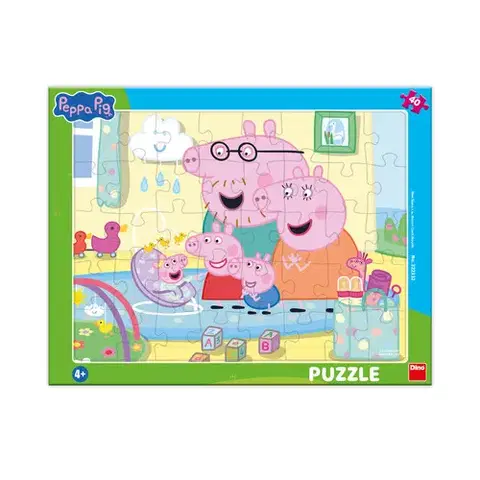 Do 49 dielikov Dino Toys PEPPA PIG: SOUROZENCI 40 deskové Puzzle