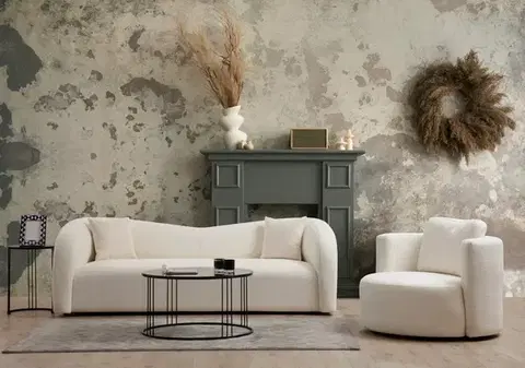 Pohovky a gauče Trojmiestna pohovka Asos Cream - 3