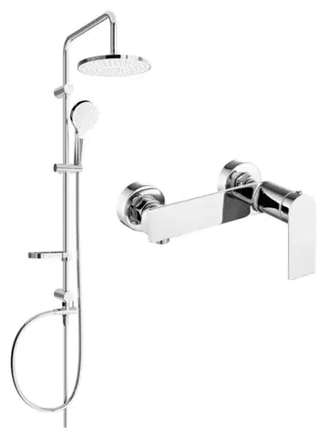 Sprchy a sprchové panely MEXEN/S - Erik sprchový stĺp vrátane sprchovej batérie Zero, chróm 71140205-00