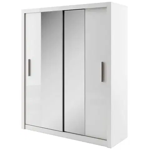 Šatníkové skrine Šatníková skriňa IDEAL 03,biela