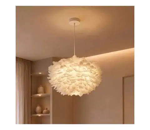 Svietidlá BRILAGI - Luster na lanku FEATHER 3xE27/40W/230V pr. 50 cm biela BRI944