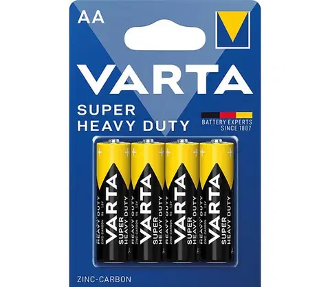 Predlžovacie káble Varta 2006 - 4 ks Zinkovo-uhlíková batéria SUPER HEAVY DUTY AA 1,5V 2006101414
