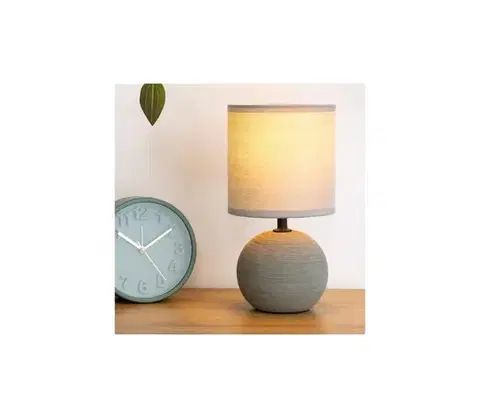 Lampy Atmosphera - Stolná lampa TIMÉO 1xE14/60W/230V šedá/biela 116289L