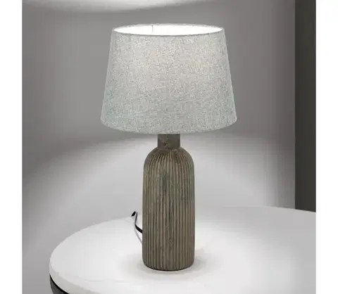 Lampy Orion LA 4-1226 - Stolná lampa ORCHID 1xE27/40W/230V keramika hnedá/šedá LA 4-1226 dekor