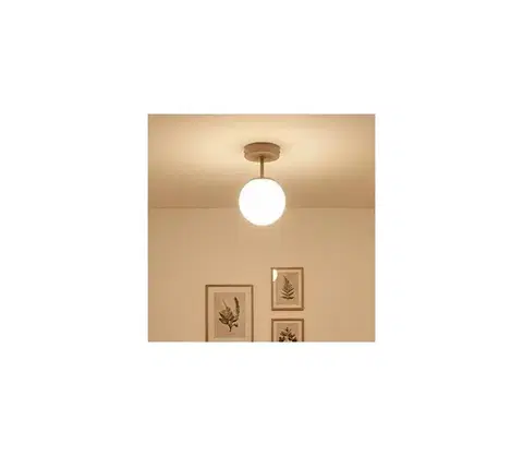 Svietidlá BRILAGI - Prisadené stropné svietidlo MILO ECRU 1xE27/60W/230V béžová/zlatá 75-026B
