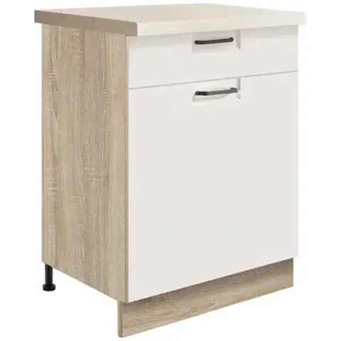 Kuchynské skrinky stojace Skrinka do kuchyne Favorit 5d Sonoma/White