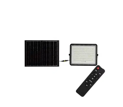 LED osvetlenie  LED Vonkajší solárny reflektor LED/20W/3,2V 6400K čierna + DO 7827