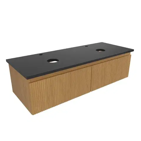 Kúpeľňový nábytok Kúpeľňová skrinka s krycou doskou SAT Evolution 118x30x44, 5 cm dub medový mat SATEVO120DMZ SATEVO120DMZ
