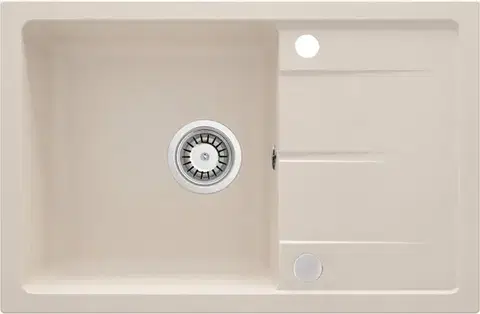 Kuchynské drezy DEANTE DEANTE - Leda beige - Granitový drez s odkvapkávačom ZRD_5113