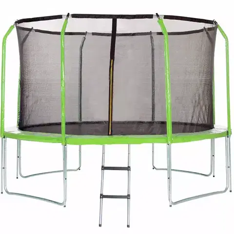 Záhradné trampolíny Trampolína COMFORT s rebríkom 366cm zelená