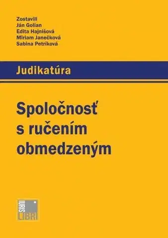 Obchodné právo Spoločnosť s ručením obmedzeným - Kolektív autorov