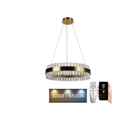 Svietidlá  LED Stmievateľný krištáľový luster na lanku LED/40W/230V + diaľkové ovládanie J6301/C