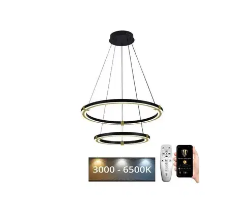 Svietidlá  LED Stmievateľný luster na lanku LED/130W/230V 3000-6500K + diaľkové ovládanie J4342/B