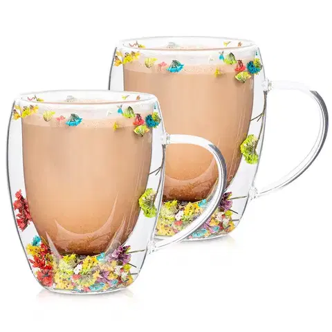 Hrnčeky a šálky 4Home Termo pohár Flowers Hot&Cool 350 ml, 2 ks