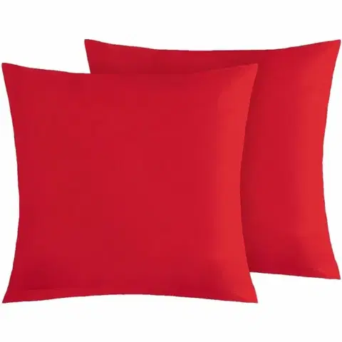 Obliečky Bellatex Bavlnené obliečky na vankúš, červené, 45× 45 cm, 2 ks, 45 x 45 cm