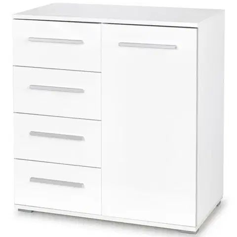 Komody HALMAR Lima KM2 komoda biely lesk