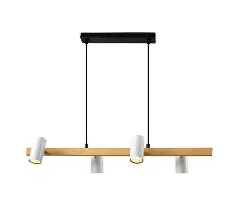 Svietidlá  Luster na lane XILO 4xGU10/25W/230V buk/biela 33-38319