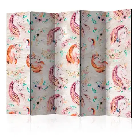 Paravány Paraván Pastel Unicorns Dekorhome