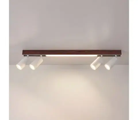 Svietidlá BRILAGI - LED Bodové svietidlo SELE 4xGU10/30W/230V + LED/20W biela/dubový dekor WO-LEDSELE90-09-OEM