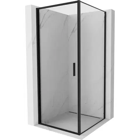Sprchovacie kúty MEXEN/S - Exo sprchovací kút dvere krídlové 85 x 85, transparent, čierna 817-085-085-70-00