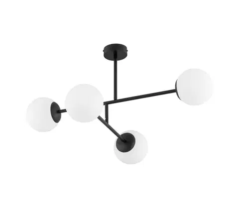 Svietidlá  Prisadený luster DILON 4xE14/10W/230V čierna 63342